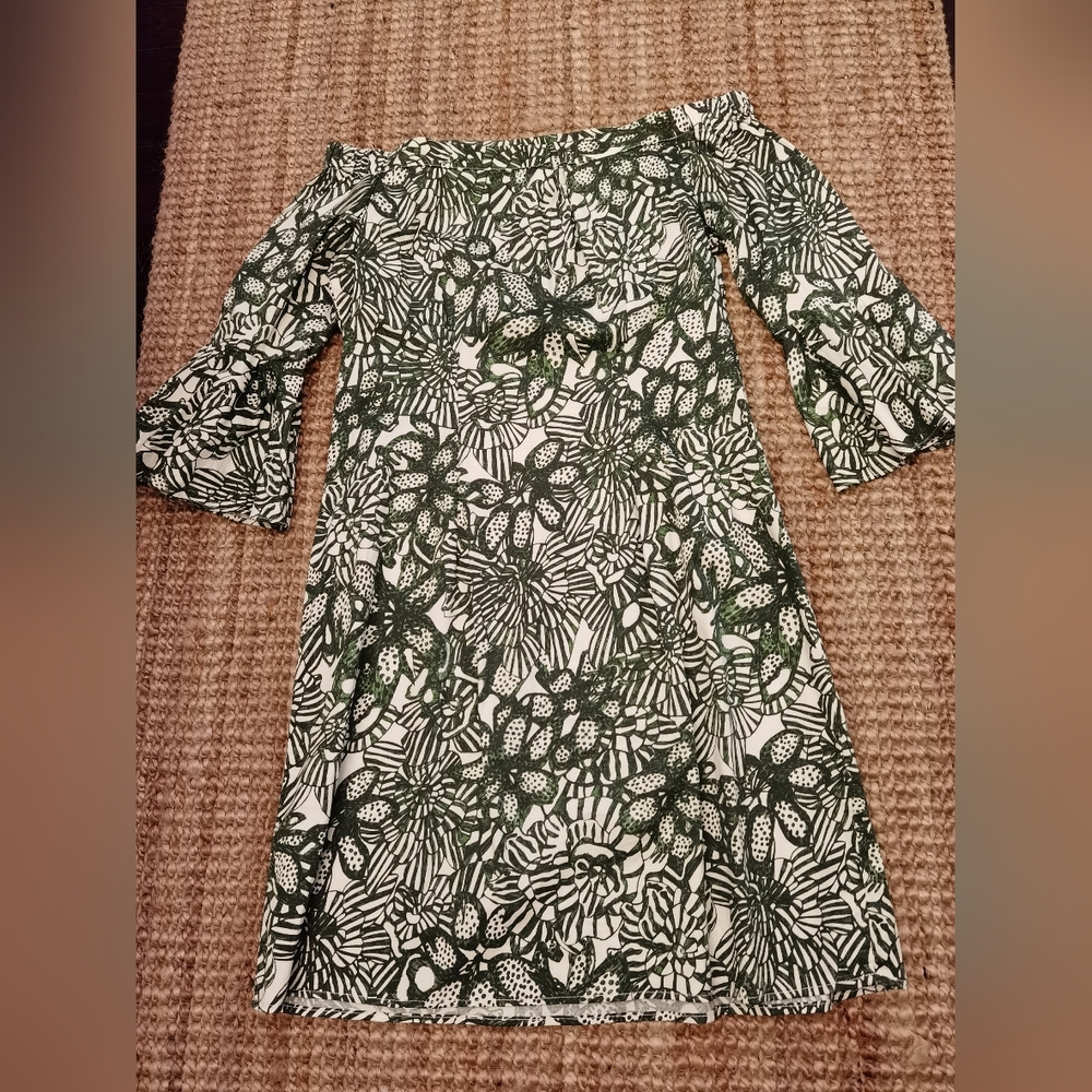 H&M green strapless dress